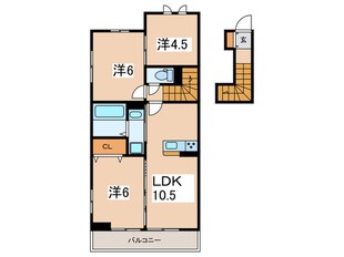 仮）D-room亀井野の物件間取画像